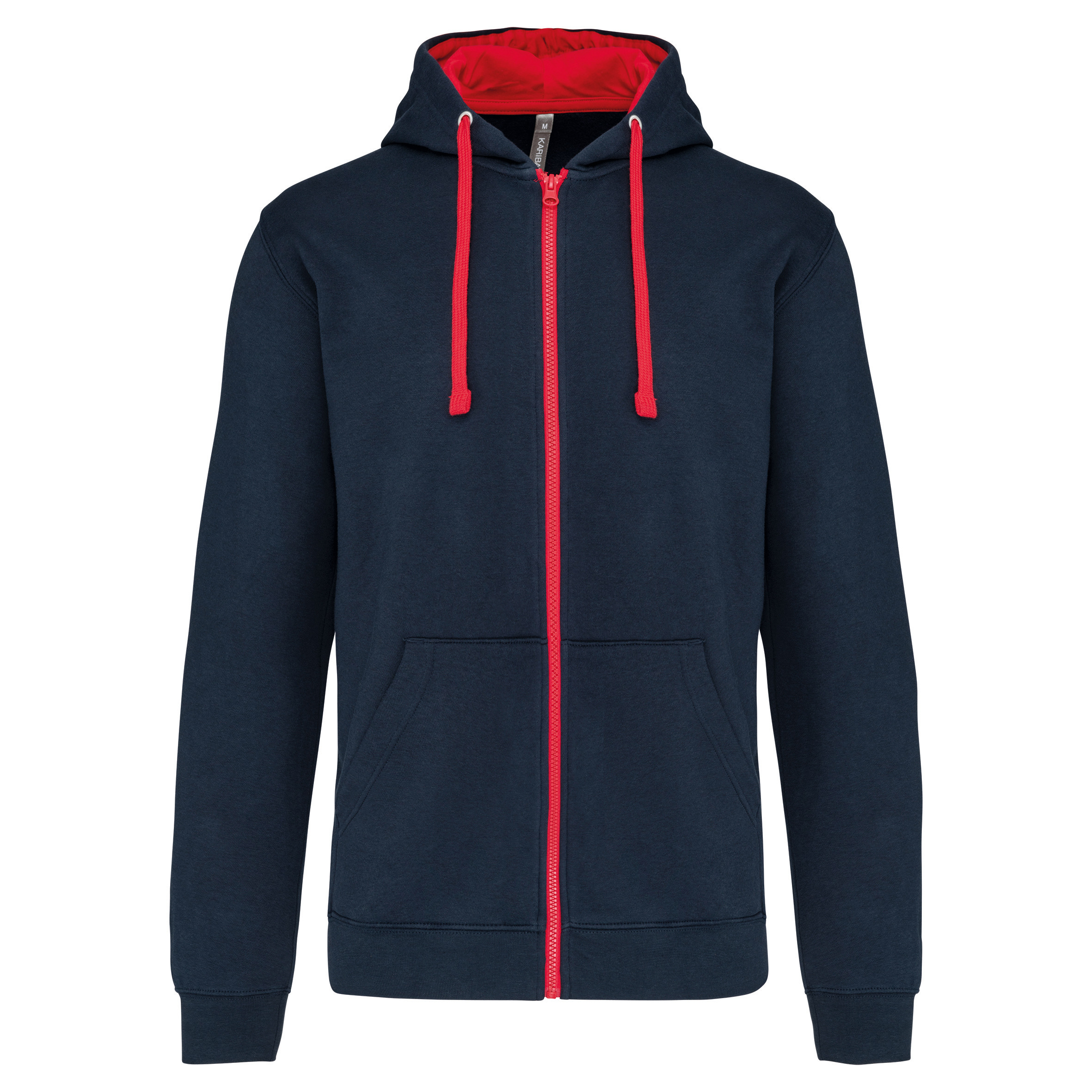 Kariban K466 - Sweat-shirt zippé capuche contrastée