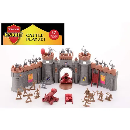 Johntoy Medieval Knights Ritterset mit Burg in Beutel