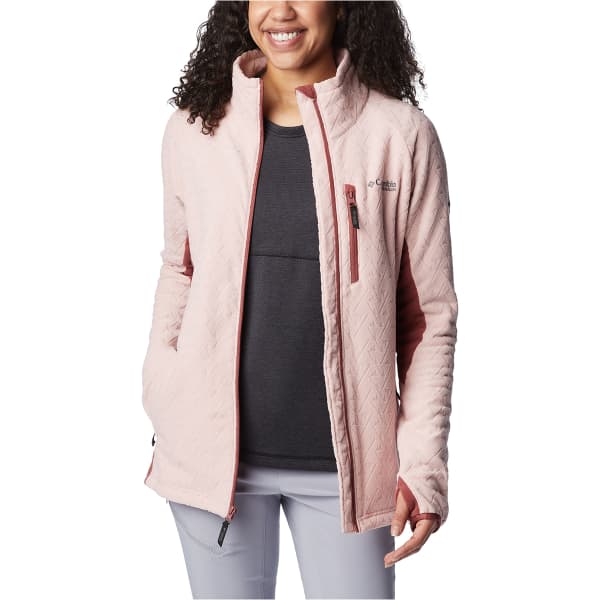 Veste polaire randonnée COLUMBIA TITAN PASS 3.0 FULL ZIP FLEECE W DUSTY PINK/BEETROOT