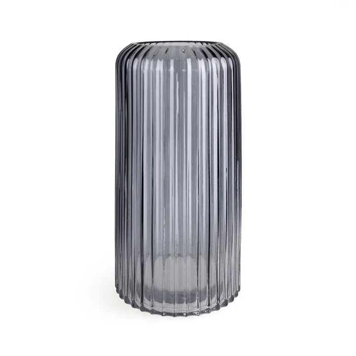 Nuuck - Silje Glas Vase Ø 11,5 x H 24 cm, grau