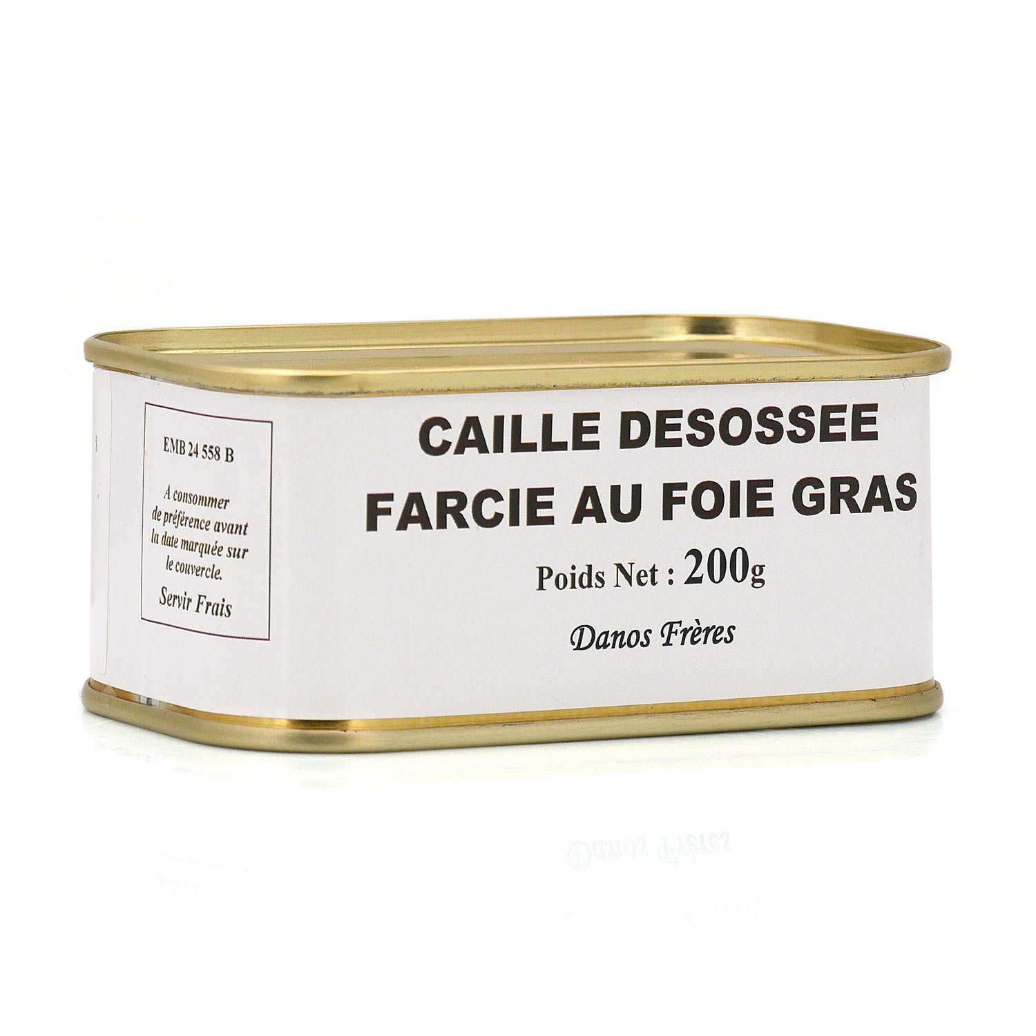 Caille désossée farcie au foie gras de canard