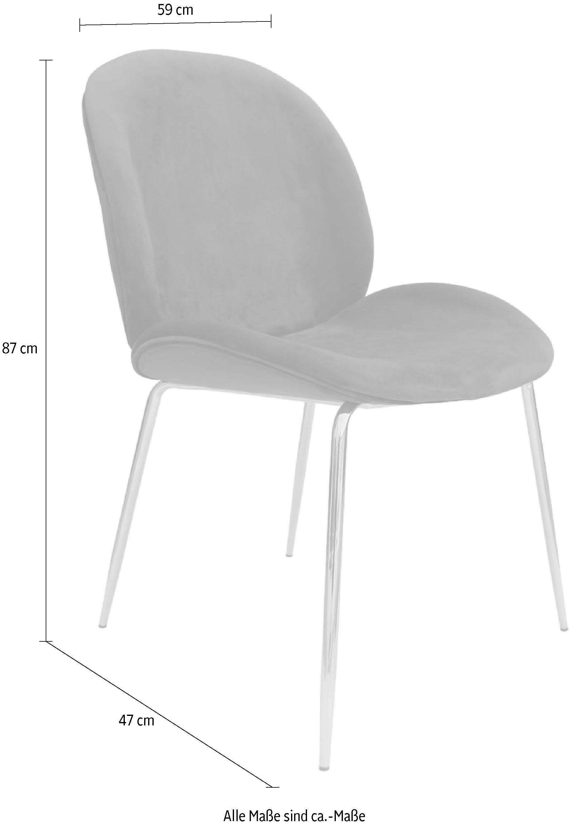 Kayoom Stuhl »Charlize 110 2er-Set, TOPSELLER! Esszimmerstühle,moderne Optik« (Set) 2 Stk.samtweicher Bezug, bequem, zeitlos, moderne Optik