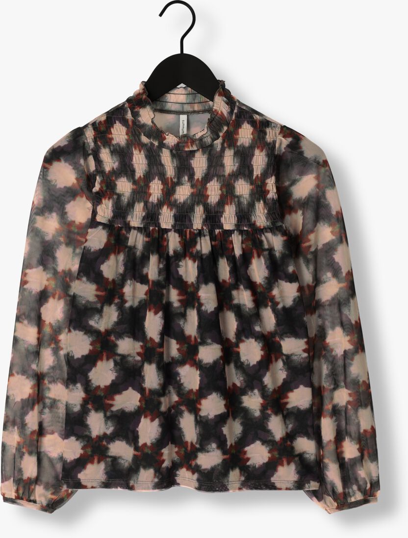 SUMMUM multi summum blouse jersey smocked top blurred star print