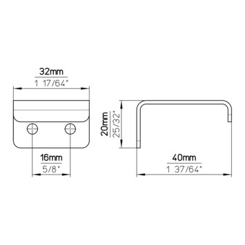 Greep Brent rvs 32mm