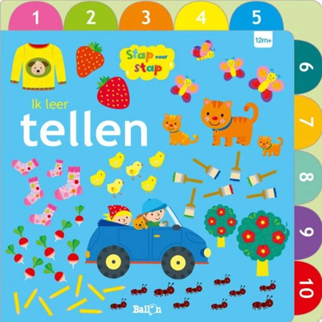 Uitgeverij ballon kartonboek ik leer tellen