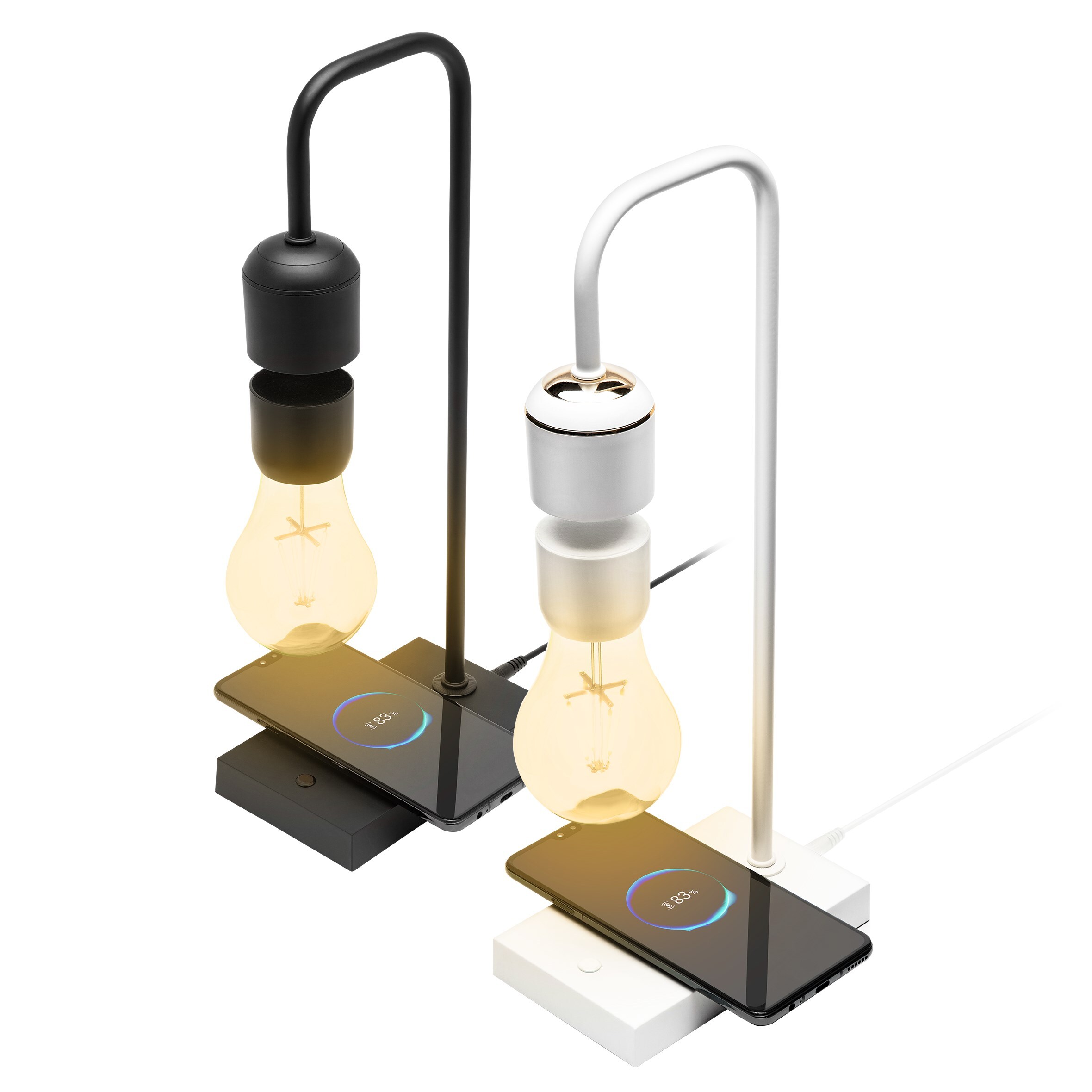 Cleverio Svevende bordlampe Hvit