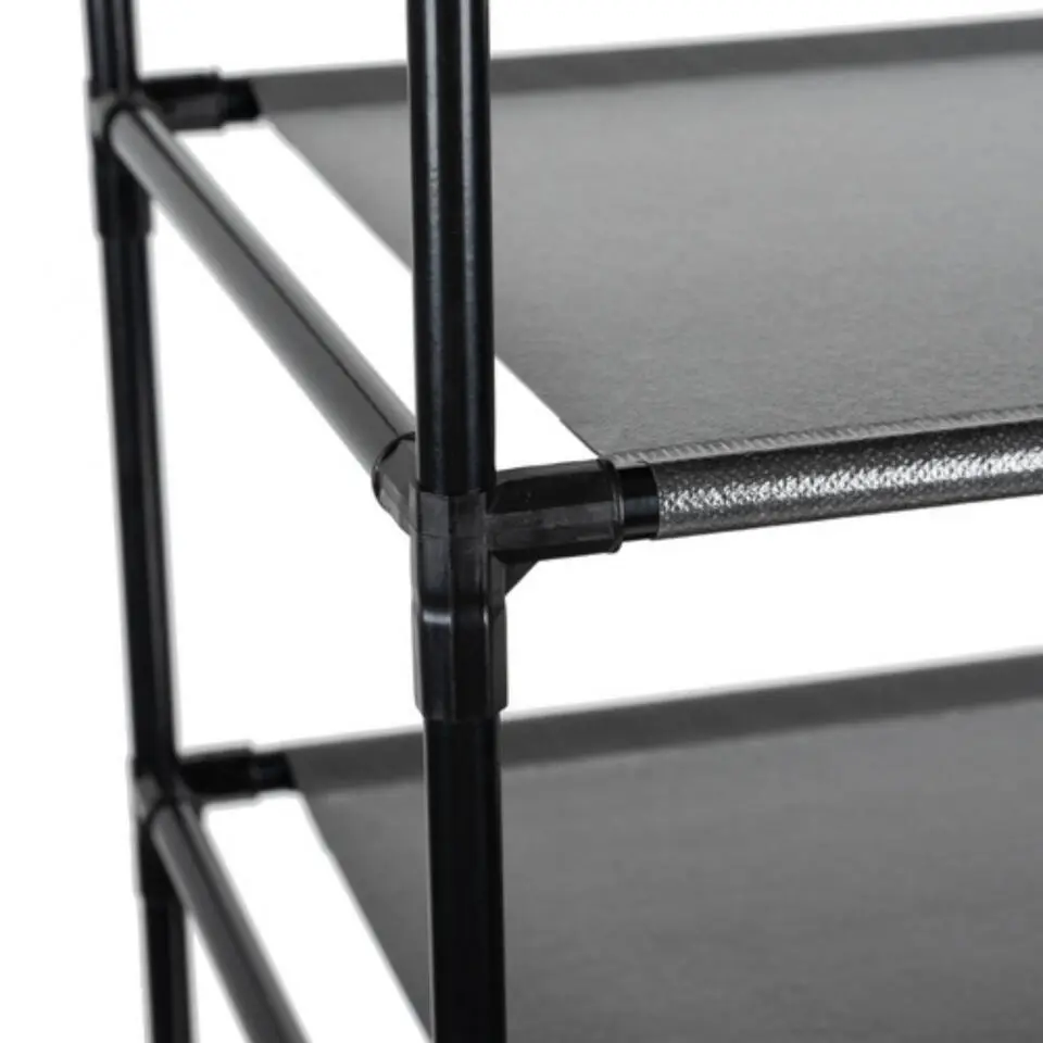 Ruhhy Schoenenrek - zwart - 10 pcs - metaal/kunststof - 176 x 33