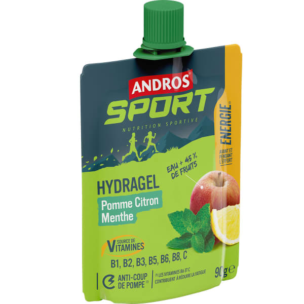 Gels énergétiques ANDROS GOURDE HYDRAGEL POMME CITRON MENTHE