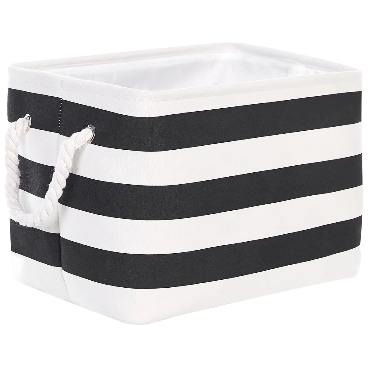 Beliani Lot de 3 paniers DARQAB - Noir et Blanc