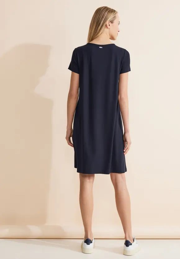Basic T-Shirt-Kleid - deep blue