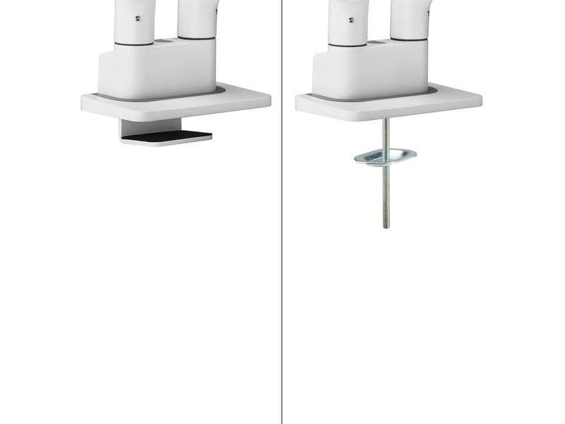 NEOMOUNTS Tischhalterung DS70S-950WH2 bis 18 kg – Weiss Vollbewegliche Tischhalterung für zwei 17-35
