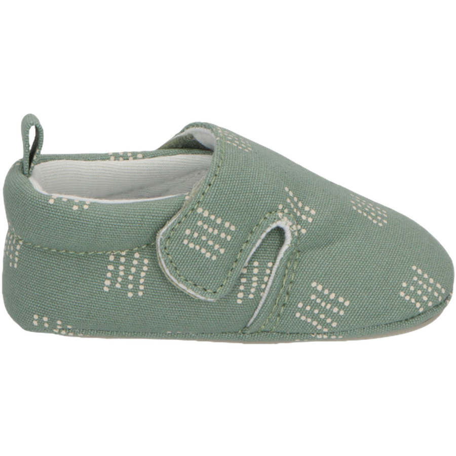 Sterntaler Babykrabbelschuh Pünktchen steingrün
