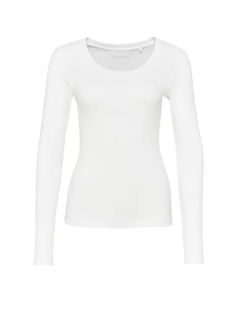 OPUS Langarmshirt SORANA weiss