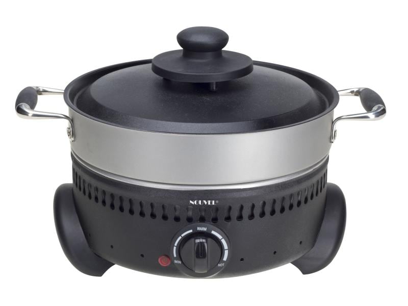Nouvel Marroni-Ofen mit Crèpe- und Grillplatte Multifunktionaler Grill, schwarz