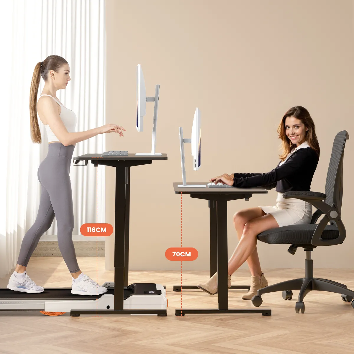 RATTANTREE Bureau Assis Debout Électrique, 120 × 60 cmBureau Table Debout Réglable avec Système Anti-Collision, Panneau Contrôle à Fonctions Mémoires, Bureau Gaming Desk Noir