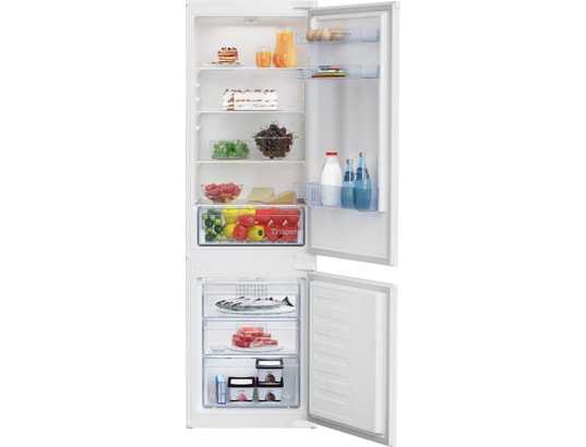 BEKO - Réfrigérateur congélateur encastrable BCHA275K41SN, 262 L, Semi No Frost, Glissières