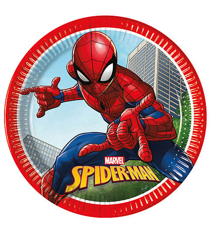 Decorata Party Pappteller - 8er-Pack - 19,5 cm - Spider-Man Crim
