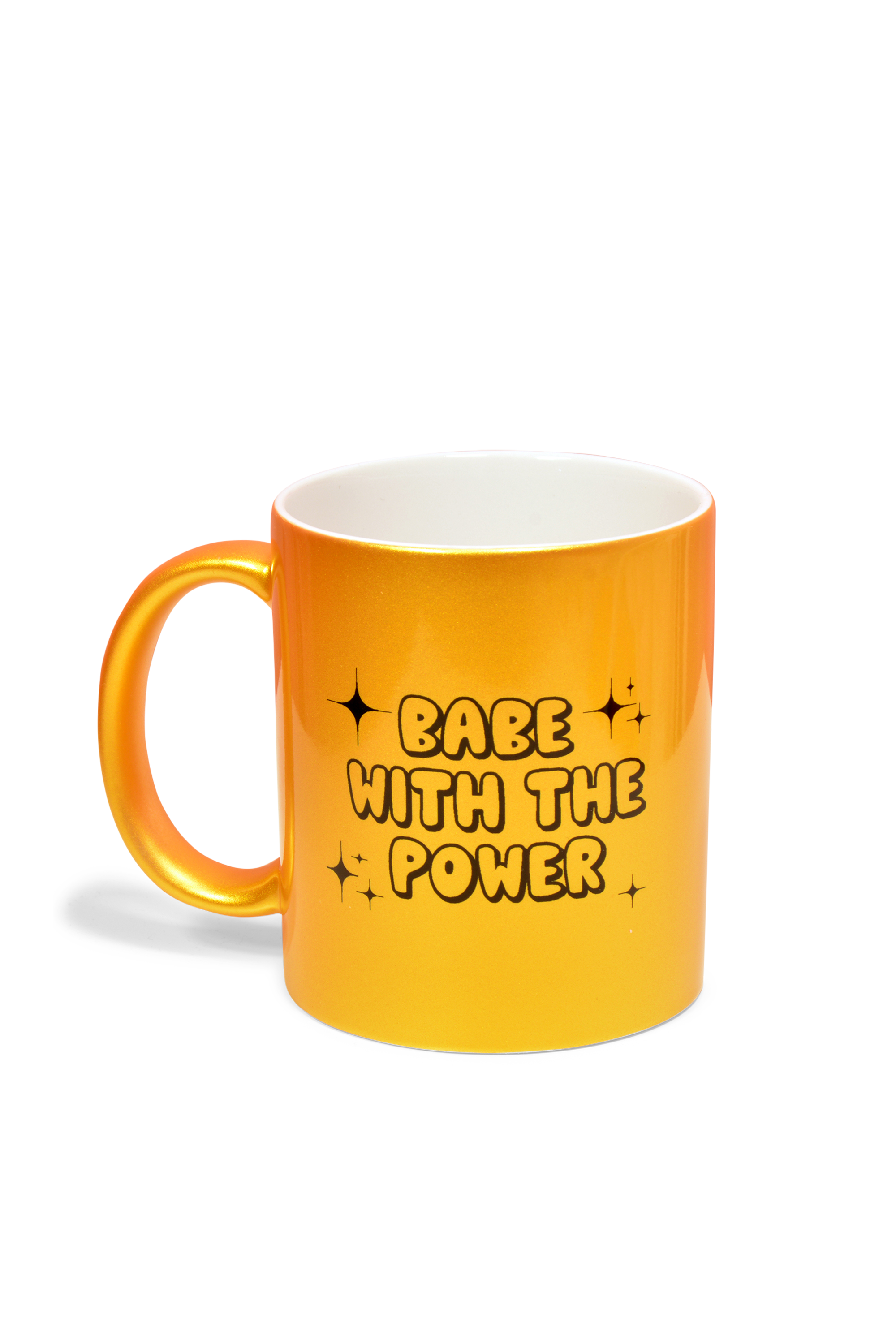 FLAMINGO CANDLES Mug BABE WITH THE POWER MUG Jaune