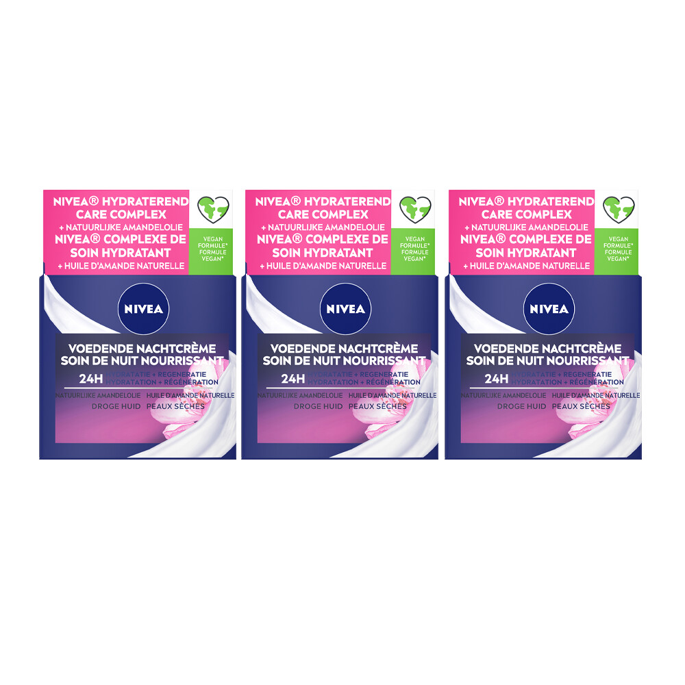 3x Nivea Nachtcrème Herstellend50 ml