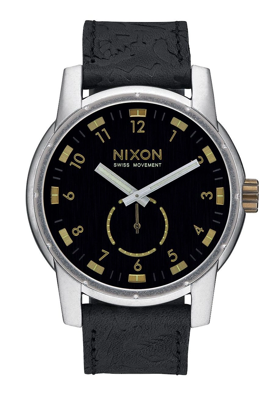 Nixon The Patriot Leather Black Brass A9382222