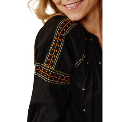 Chemise à manches longues femme Sloane NOIR LA PETITE ETOILE