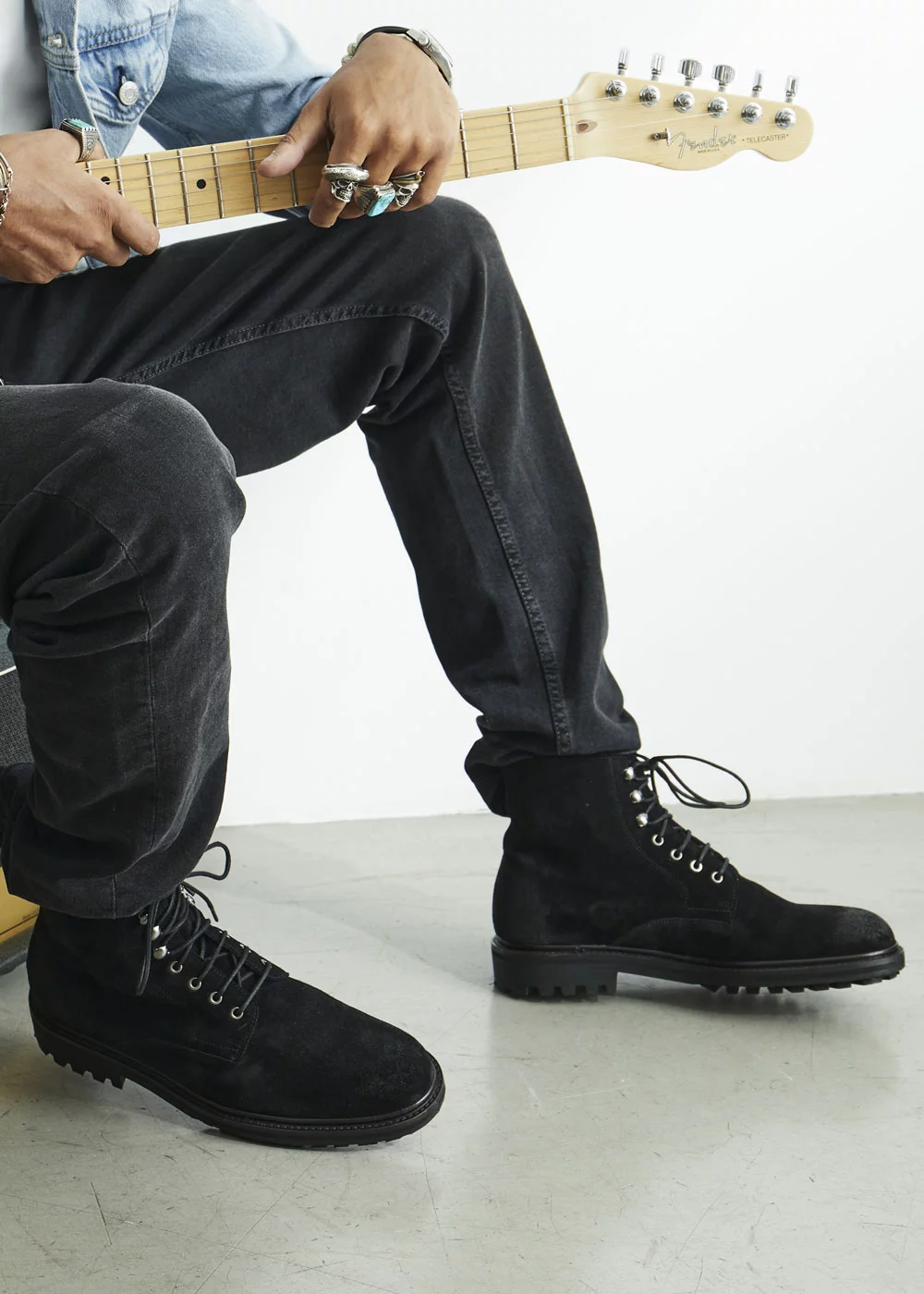 BOOTS TOLOMEO VELOURS NOIR