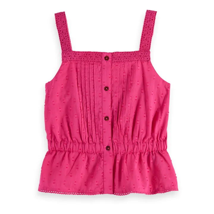 Scotch & Soda Top Brodé | Rose fuschia