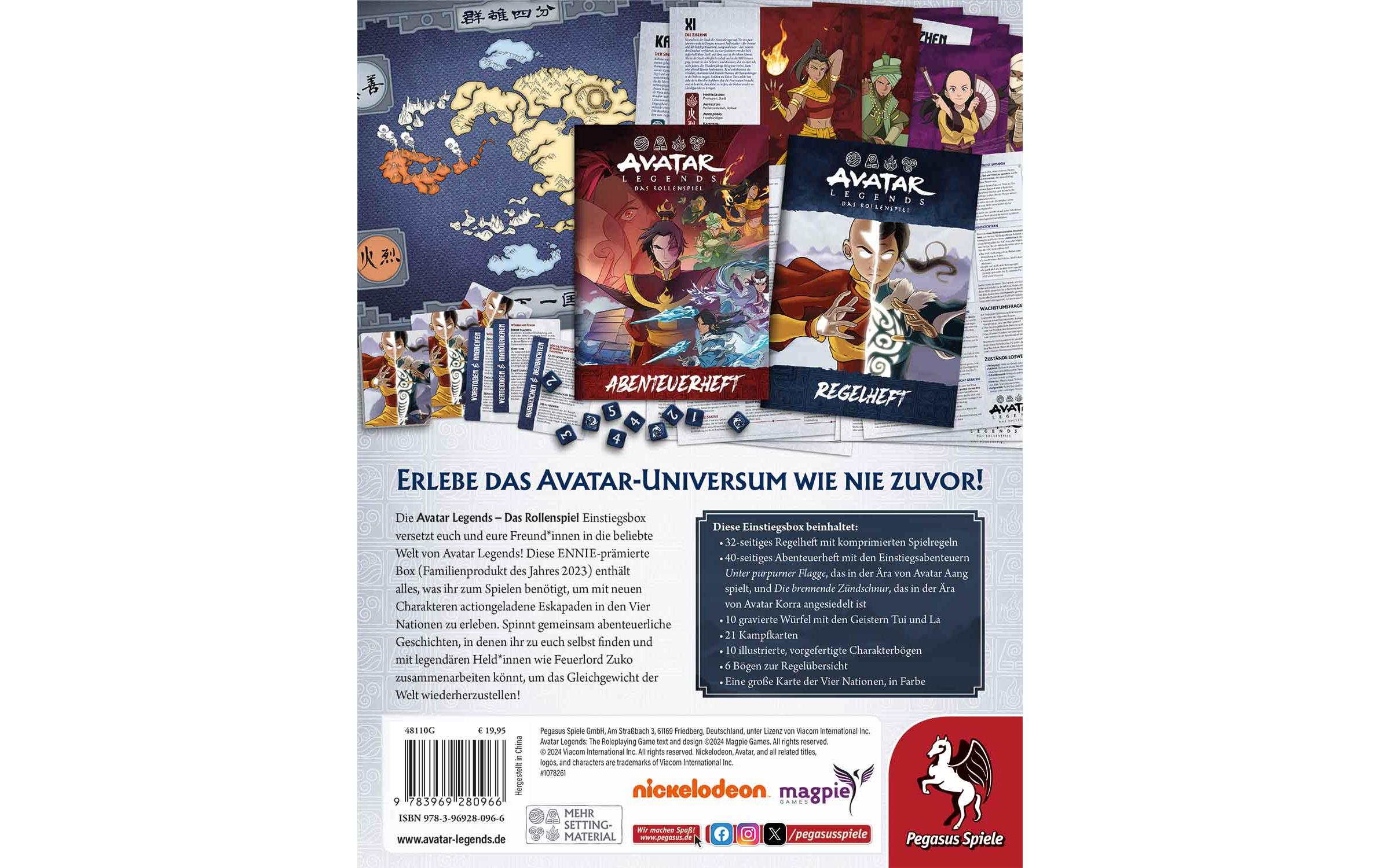 Einsteigerprodukt Avatar Legends – Das Rollenspiel -DE-Einstiegsbox mit Grundregelwerk