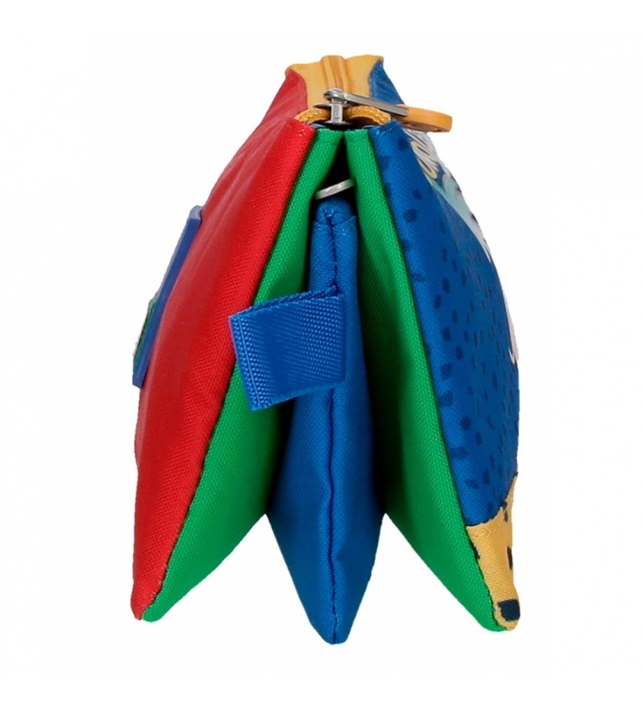 Estojo para lápis Enso Jungle Club com três compartimentos, azul