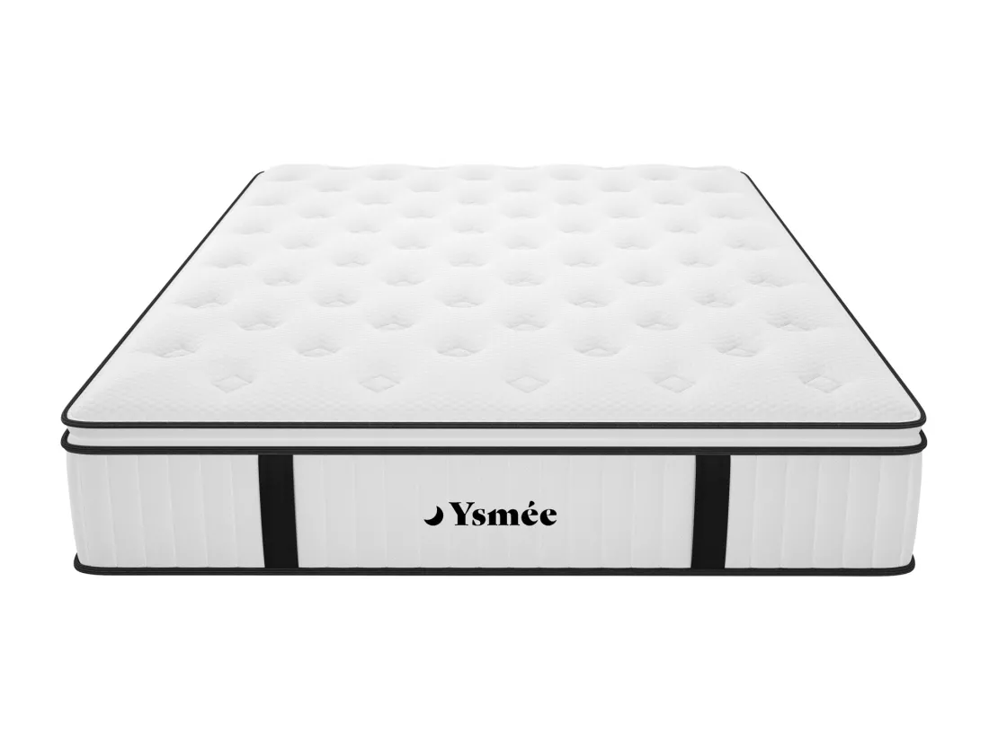 Matelas 140 x 190 cm ressorts ensachés surmatelas intégré ép.28cm - AMERICAN DREAM de YSMÉE