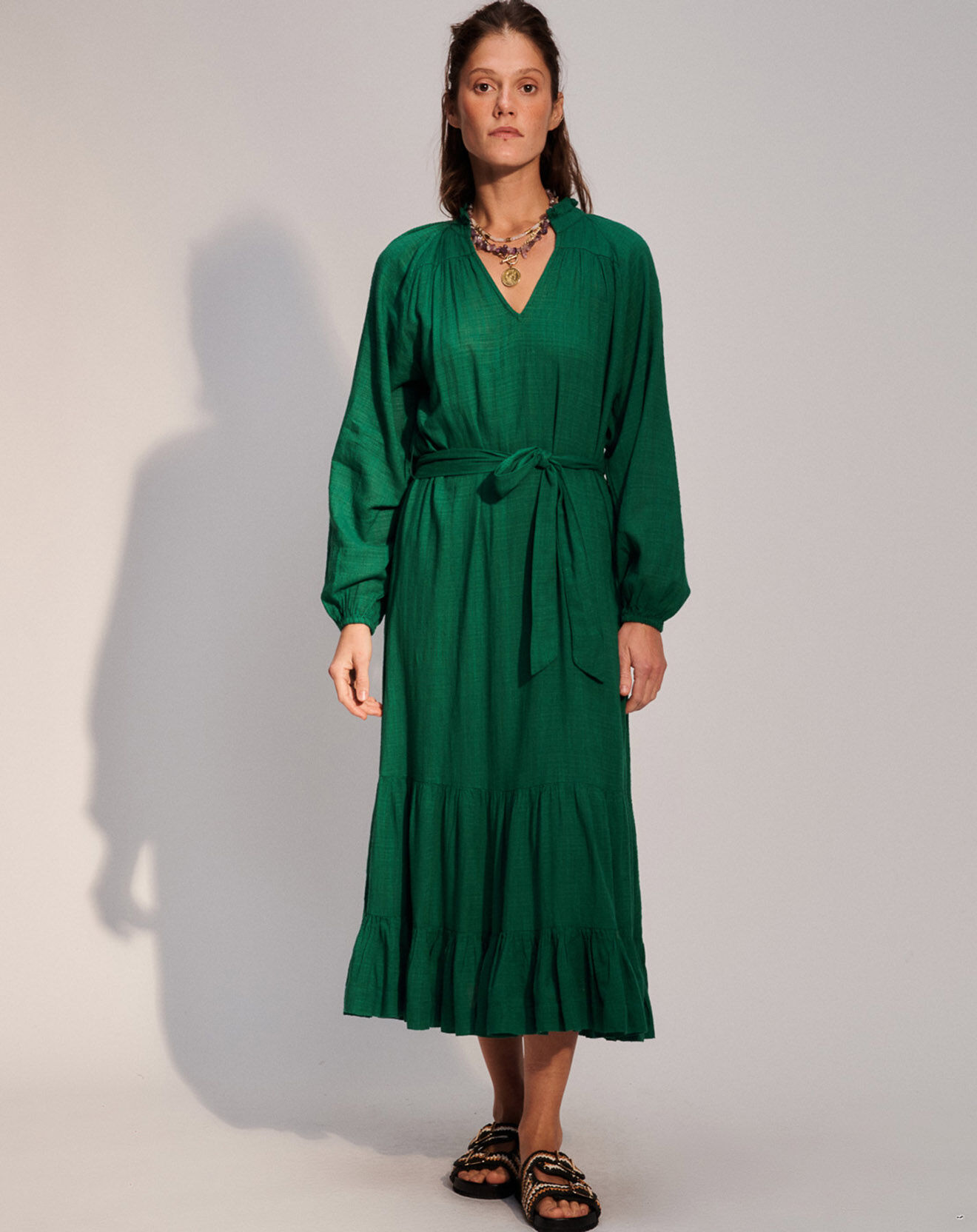 Stella Forest Robe à volants Olivia verte