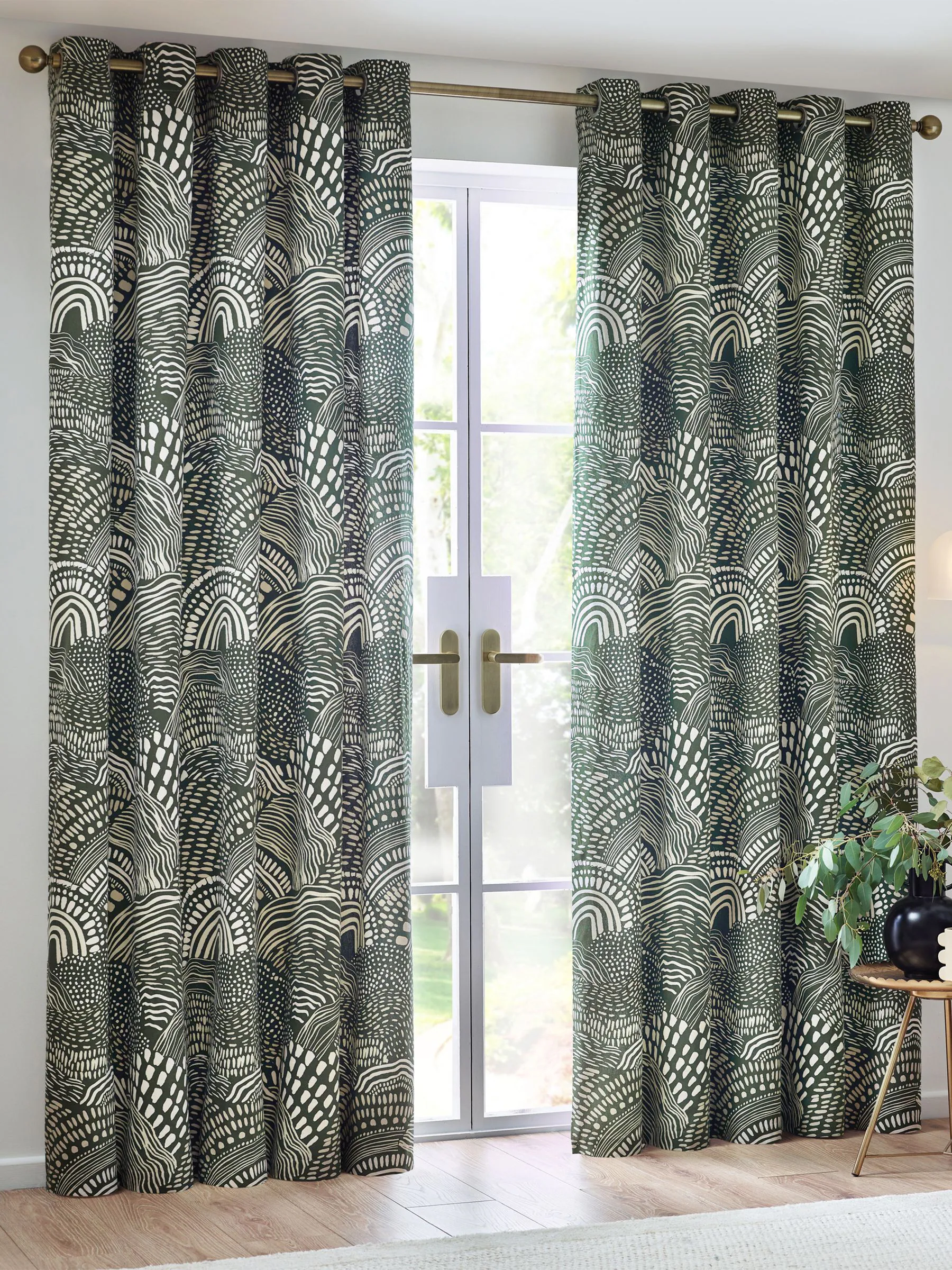 HÖEM Nola Abstract Geometric Eyelet Curtains