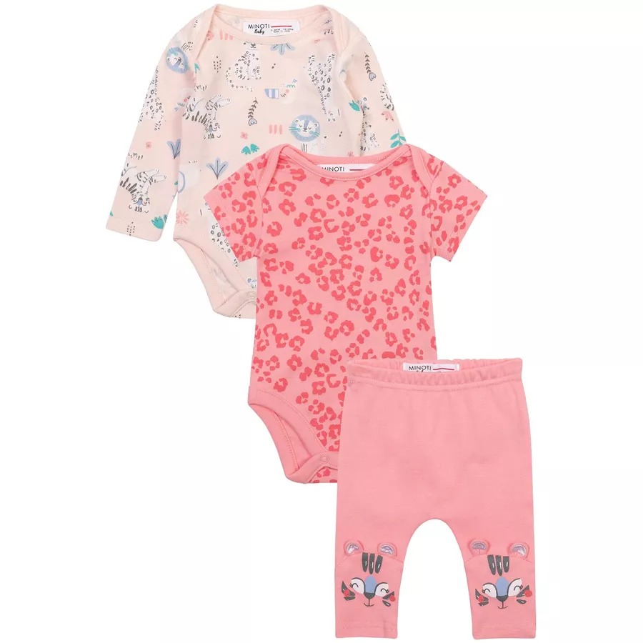 MINOTI Babyset 3-tlg. KorallrotApricot