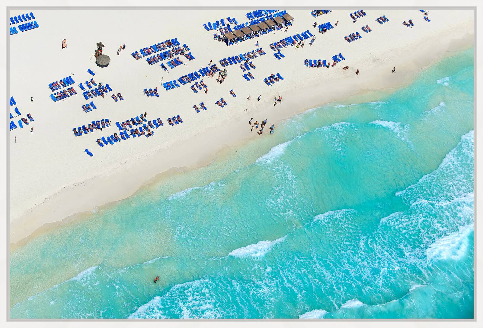 Blue Sunbeds by Tommy Clarke - Limited Edition. Edition of: 150. Signed.
