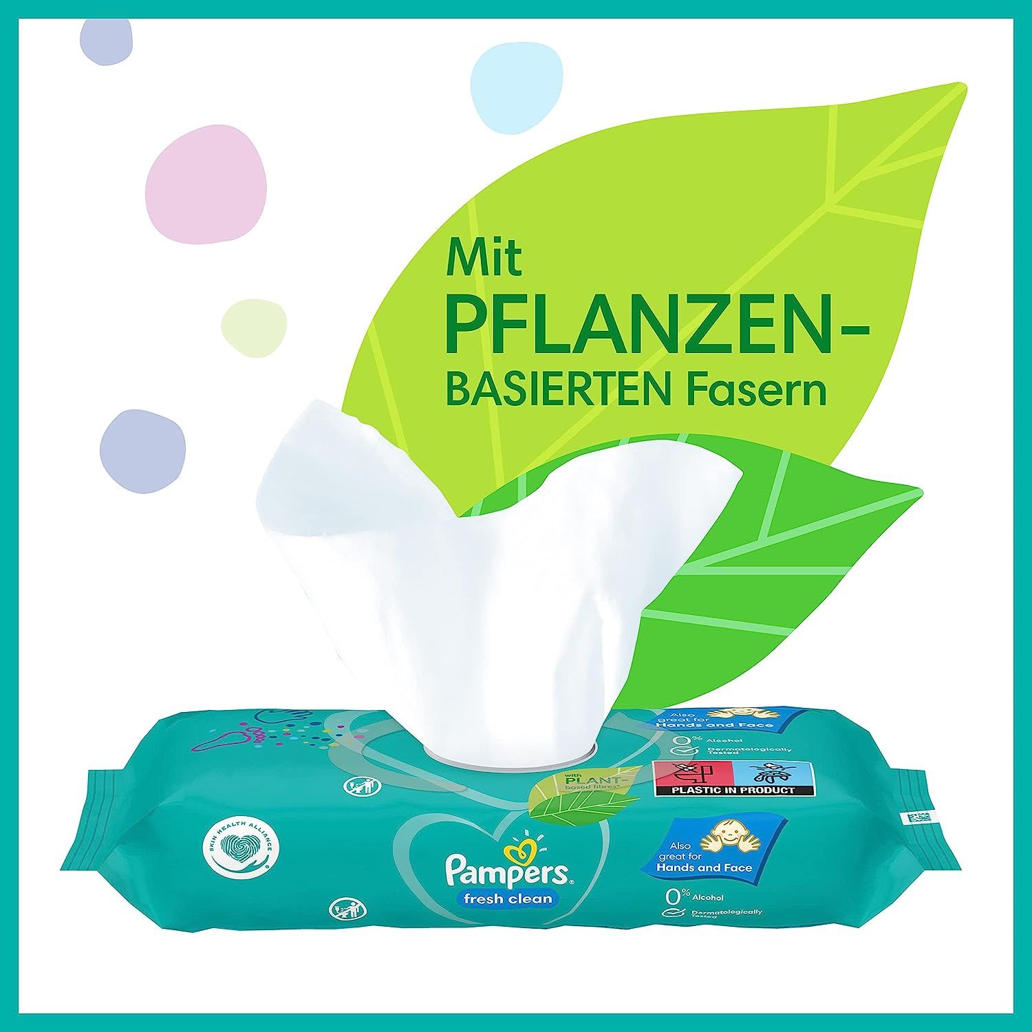 Pampers Fresh Clean Feuchttücher 15 Packungen = 1200 Feuchttücher