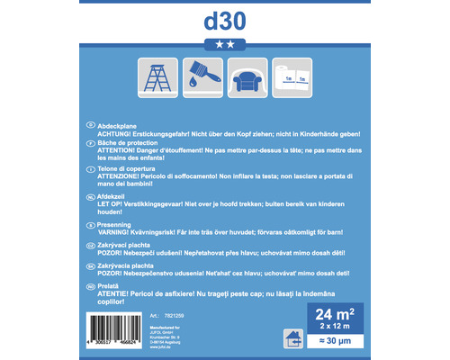 Zeildoek D30 transparant 2 x 12m