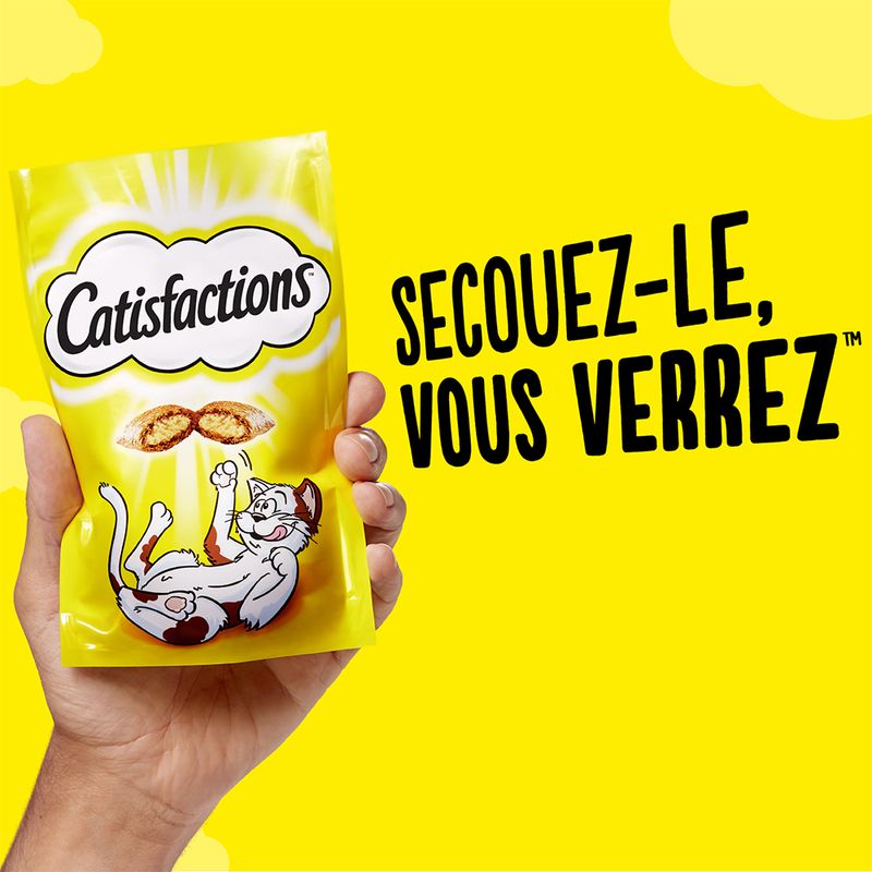 Friandises Dreamies Catisfactions, herbe à chat
