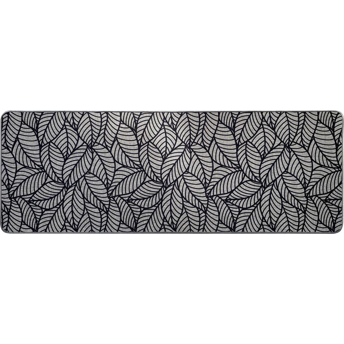TAPIS IMPRIME 50X140CM POLYESTER JUNGLE GRIS