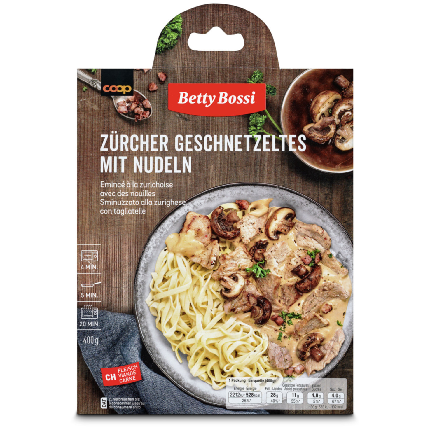 Betty Bossi Zürcher Geschnetzeltes