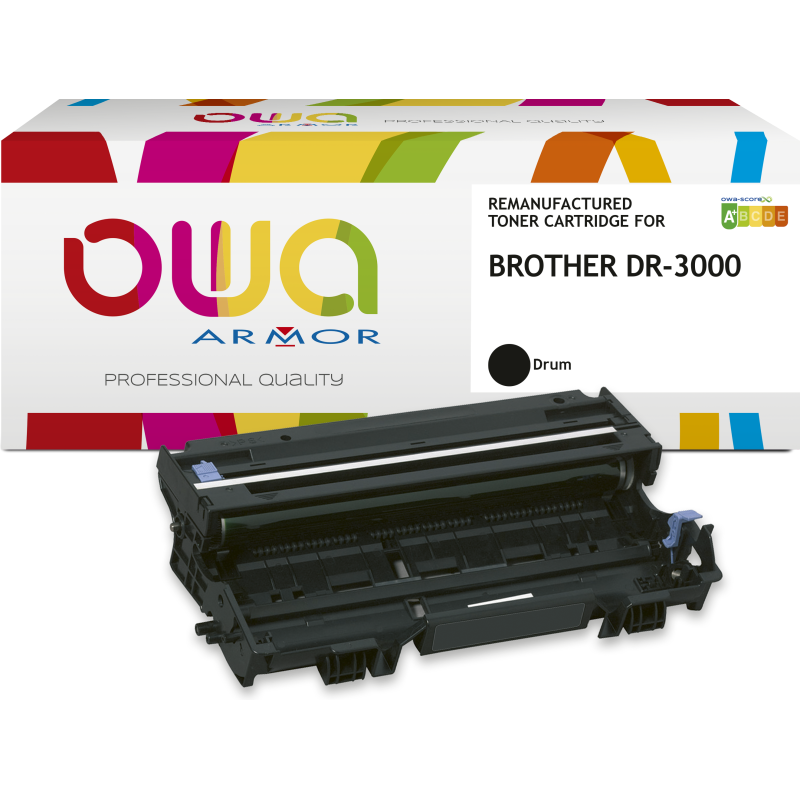 Tambour remanufacturé OWA - standard - Noir - pour BROTHER DR-3000