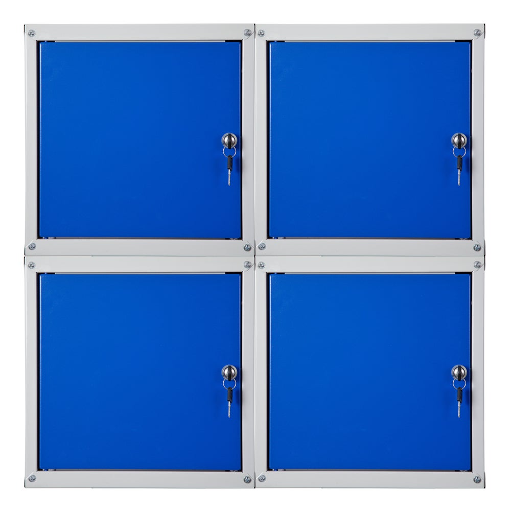 PROREGAL Mega Deal 4x locker cubes Cubic HxBxD 35 x 35 x 35 cm grijsblauw