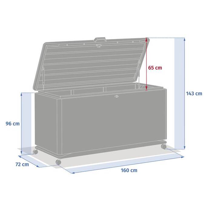 Coffre de rangement ALUMIA Graphite