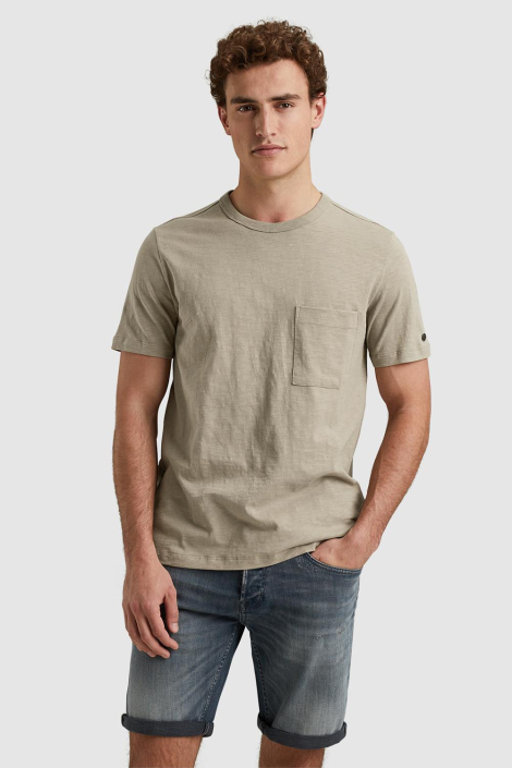 Cast Iron taupe heren t-shirt