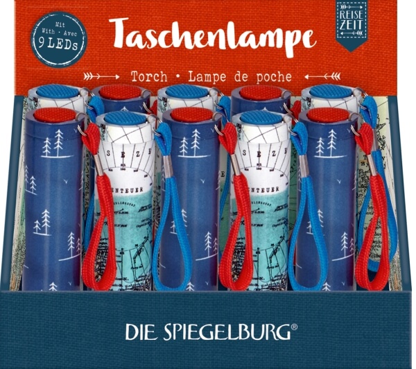 Kleine Taschenlampe (mit 9 LEDs) Reisezeit, sortiert (1 Stück)