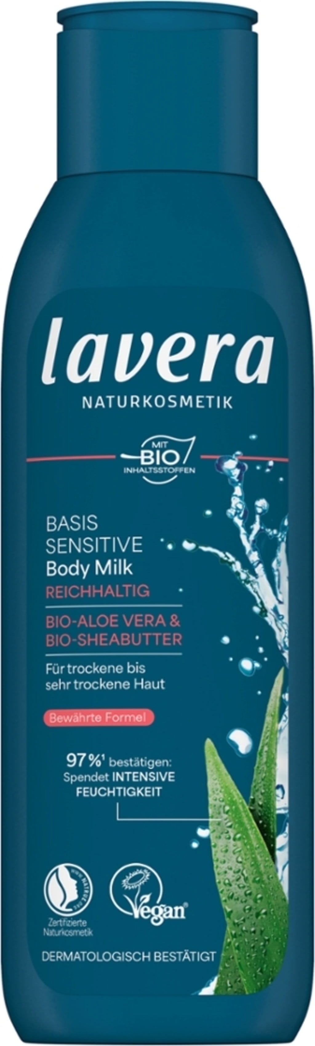 lavera  Basis Sensitiv Body Milk Reichhaltig, 250 ml