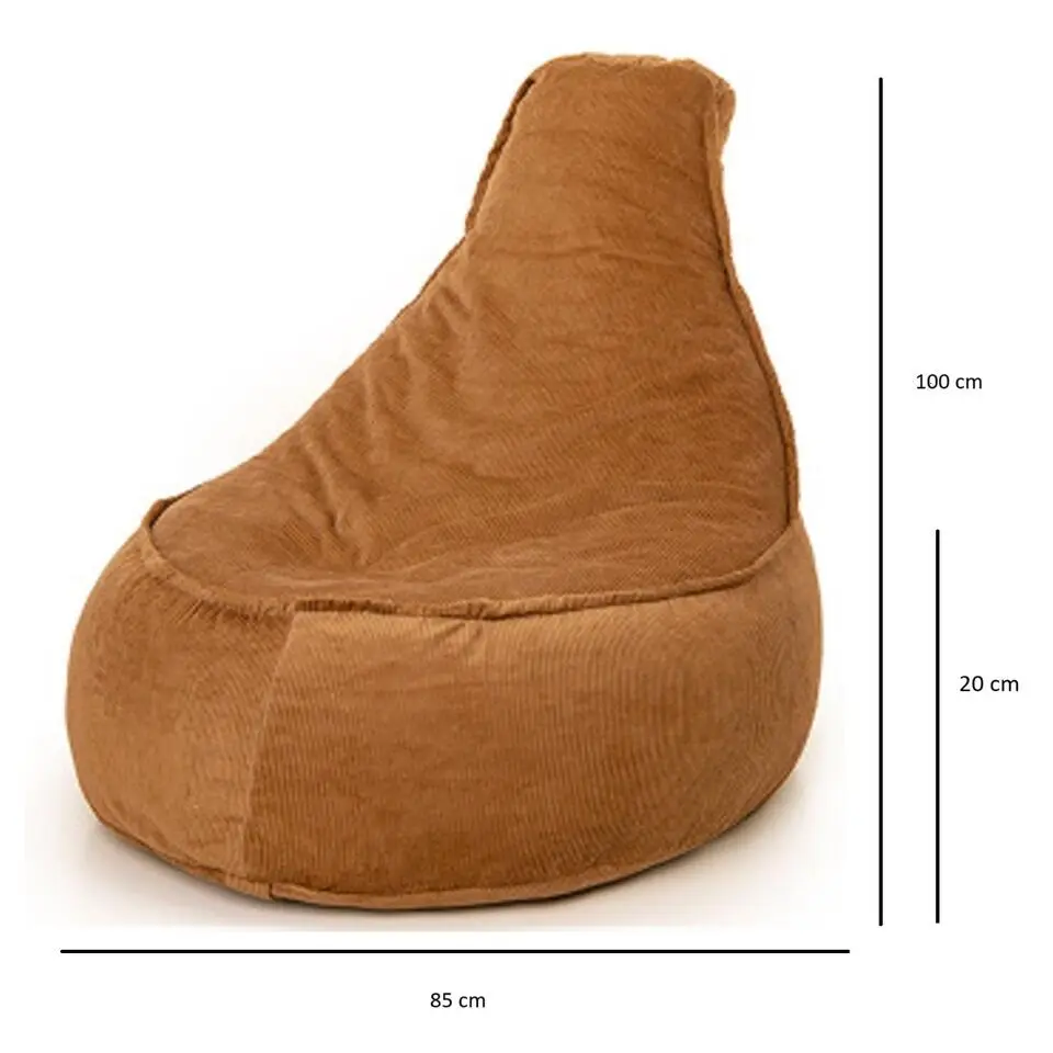 Parya Stoel Zitzak Ribstof - Zitzakfauteuil - Woonkamerzitzak - Poef