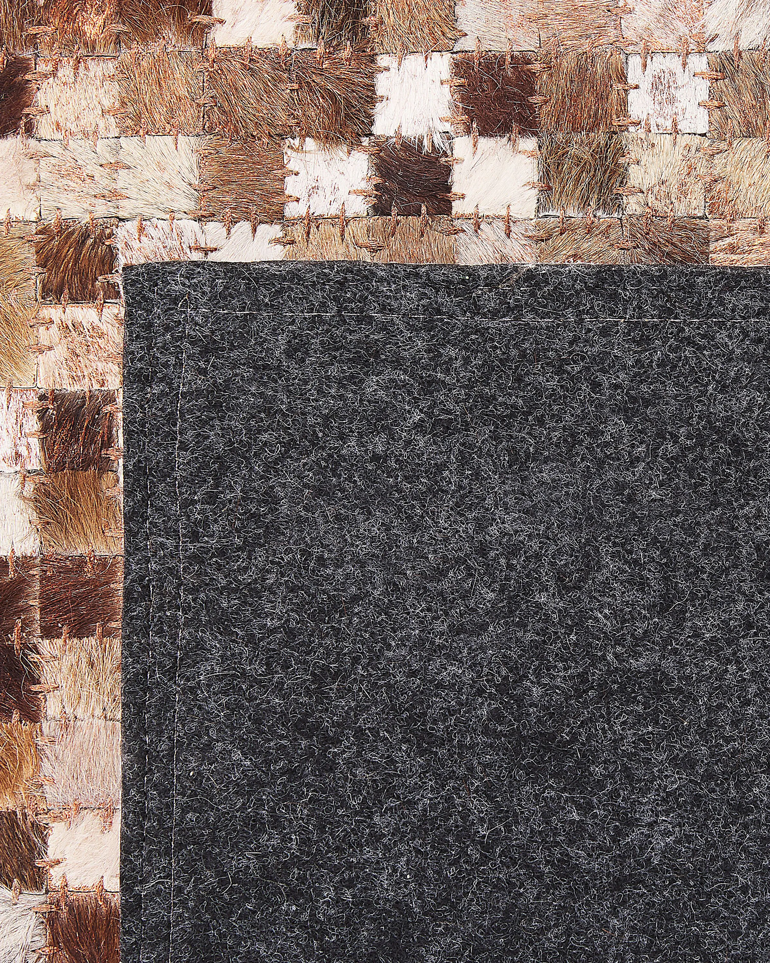 Vloerkleed TORUL Bruin 160 x 230 cm Leer