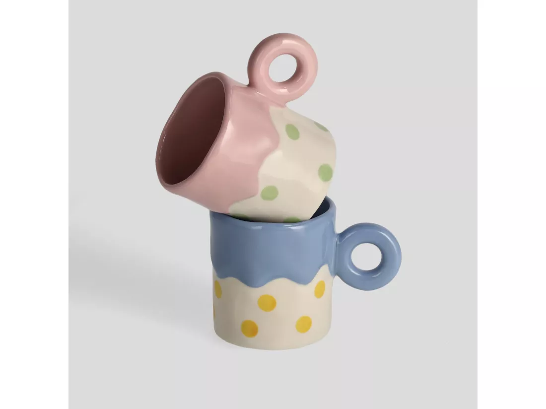 Tasse Tossy bleu moyen 8,5 x 12,2 x 8