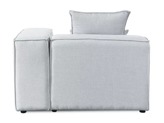 Home Deluxe Canapé VERONA Gris clair Canapé d'angle droit