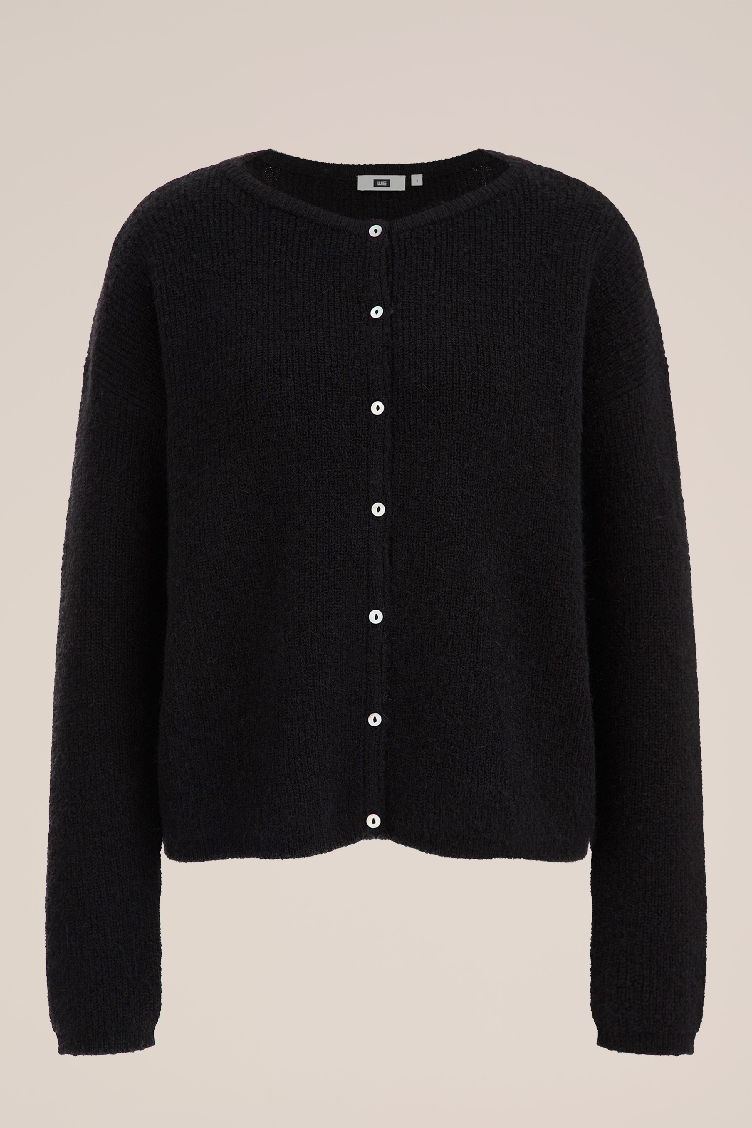 gebreid vest van wolmix WE Fashion Zwart